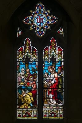 Behind the Lady Chapel altar - Stained glass window at St Mark's Church