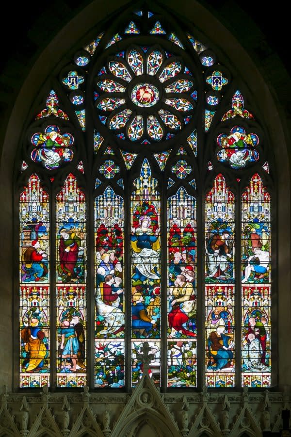 Stained glass window at St Mark's Church